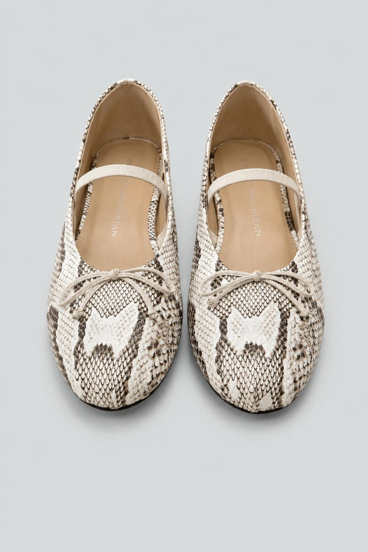 Women’s Prima Bow Ballet Flats - Cream/Linen - 7.5 - Mary Jane