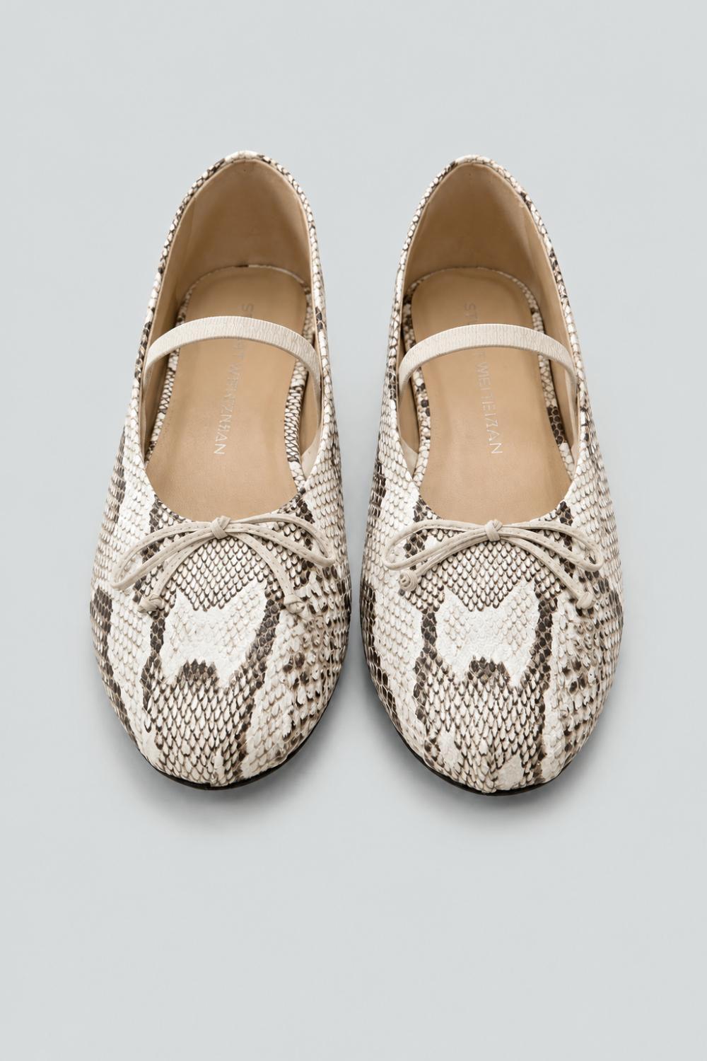 Women’s Prima Bow Ballet Flats - Cream/Linen - 7.5 - Mary Jane