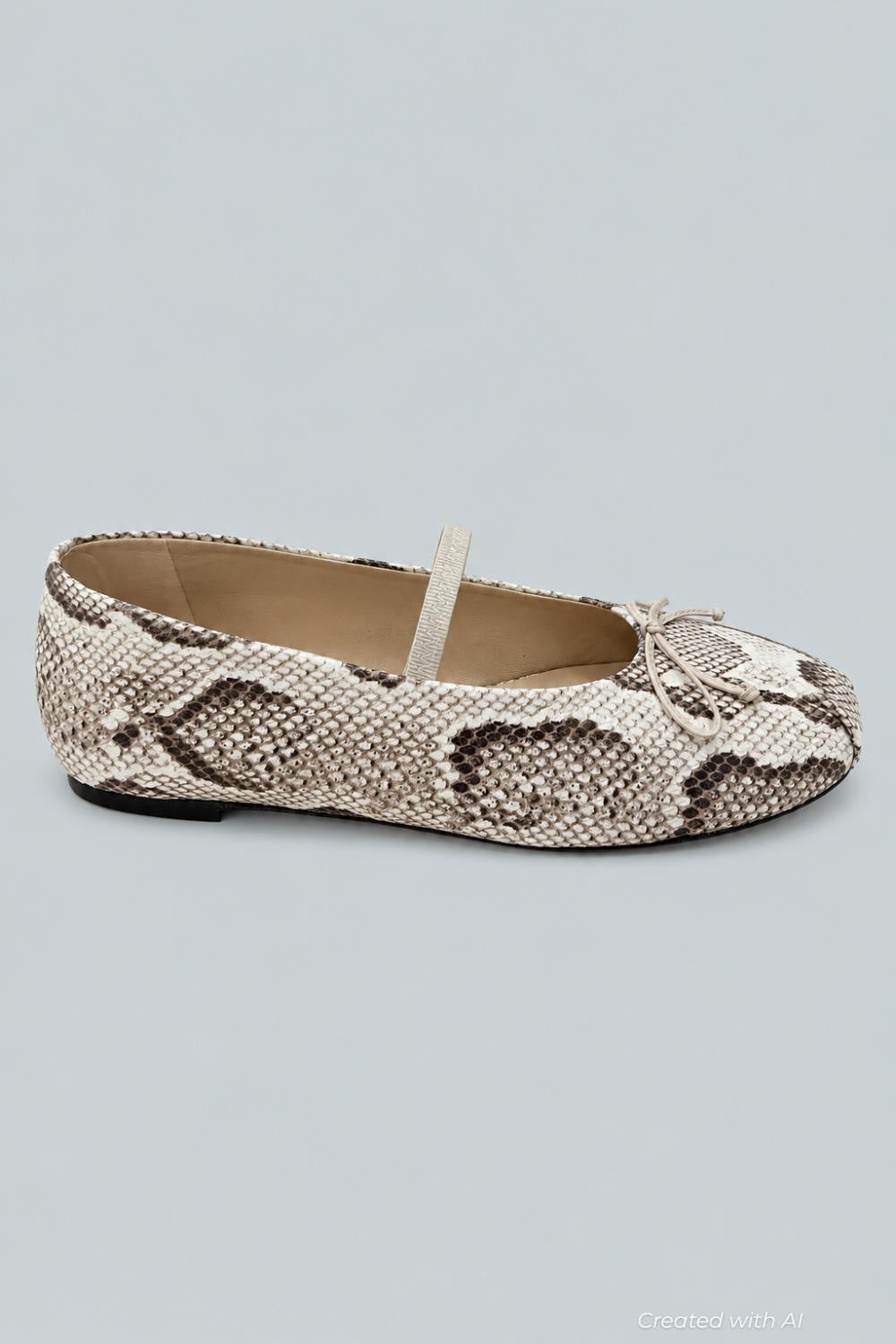 Women’s Prima Bow Ballet Flats - Cream/Linen - 7.5 - Mary Jane