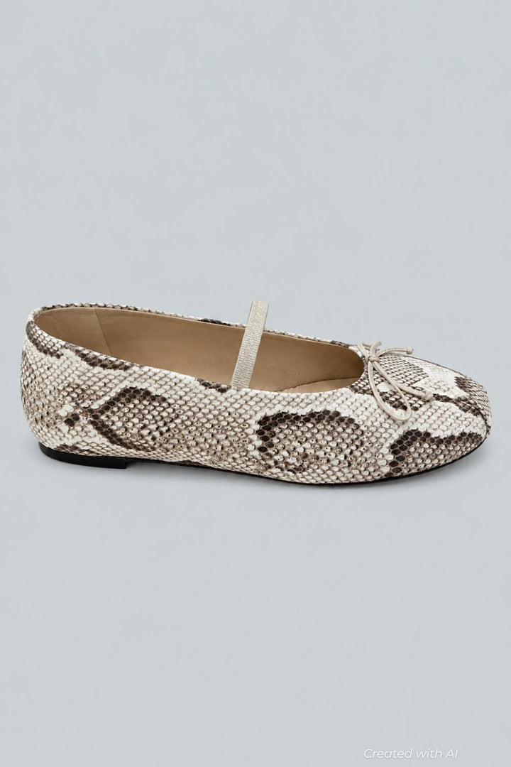 Women’s Prima Bow Ballet Flats - Cream/Linen - 7.5 - Mary Jane
