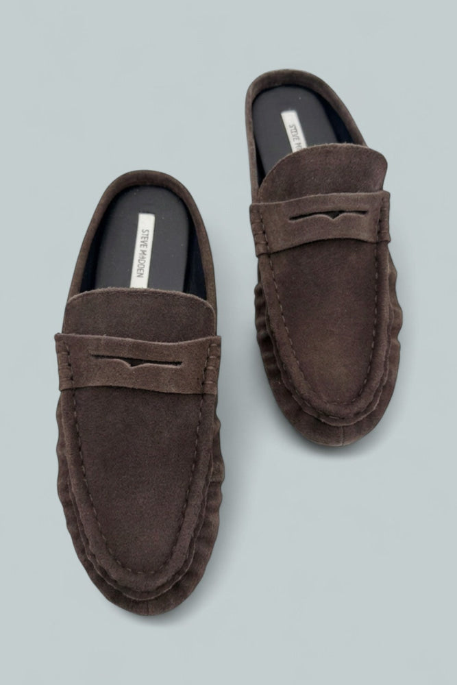 Women’s Rafe Penny Loafer Mules - Chocolate Brown Suede - Mules