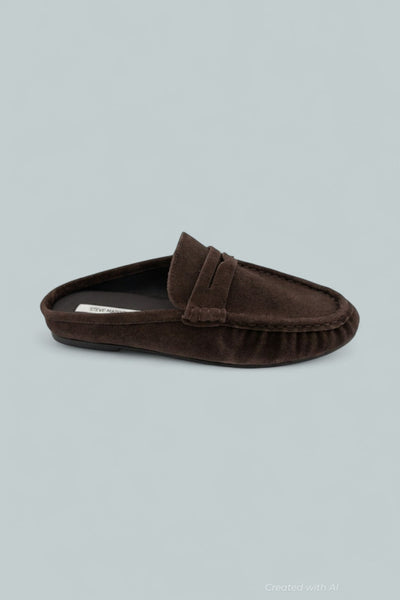 Women’s Rafe Penny Loafer Mules - Chocolate Brown Suede - Mules
