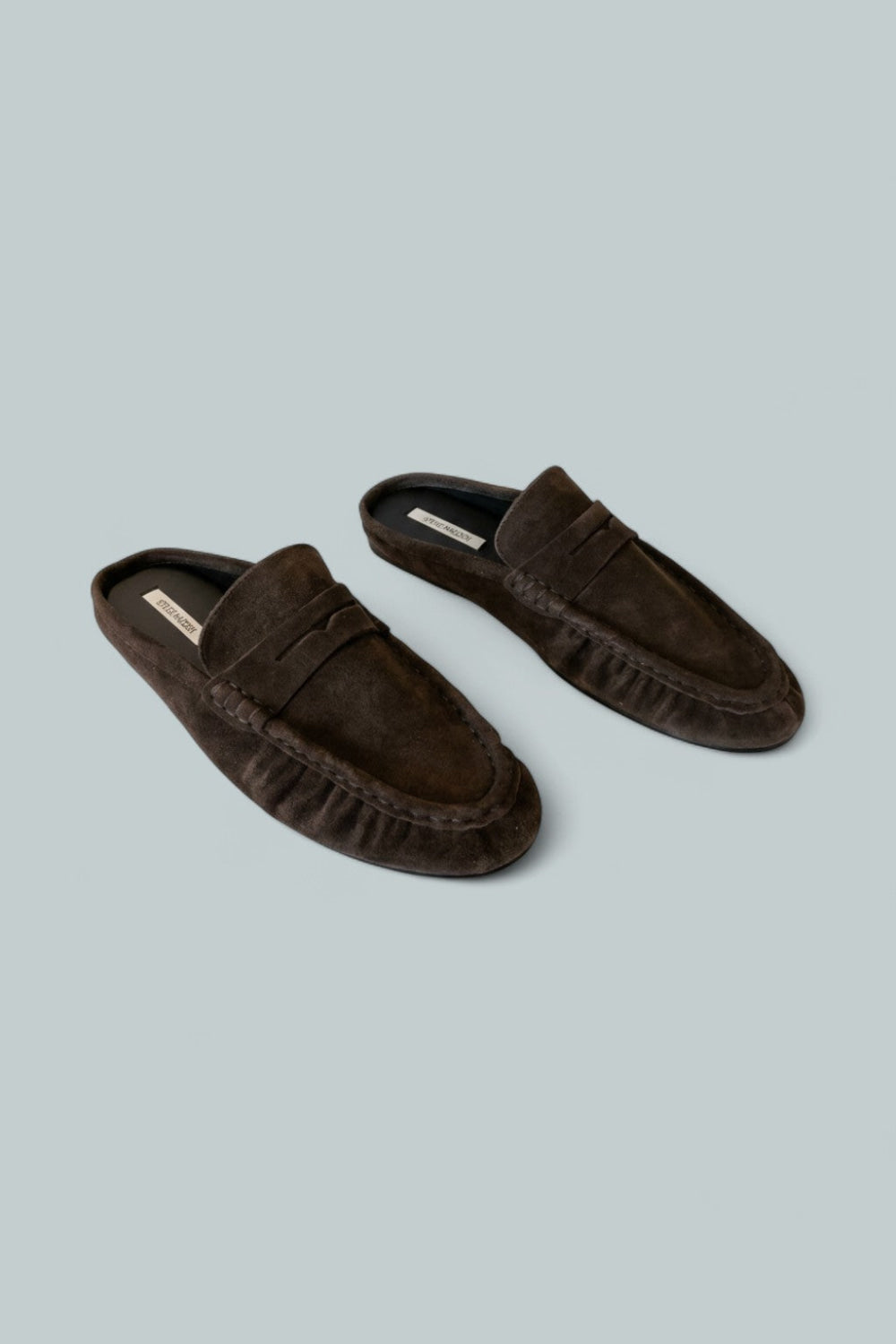 Women’s Rafe Slip-On Flats - Chocolate Brown Suede - 11 - Mules