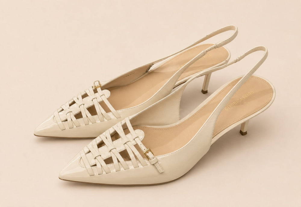 Women’s Rashida Slingback Pumps - Ecru - 12 - Slingback