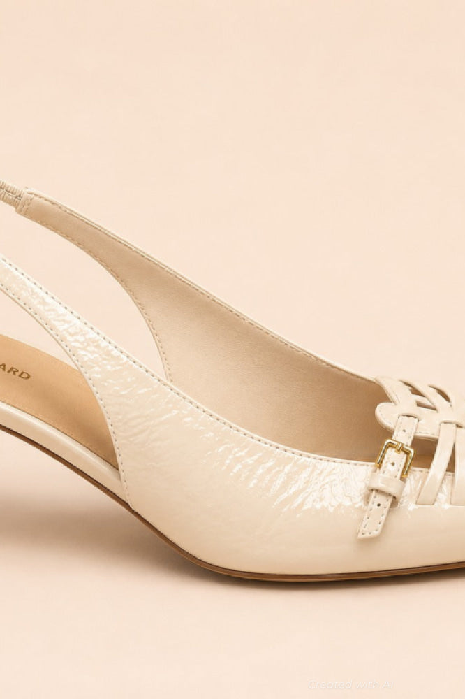 Women’s Rashida Slingback Pumps - Ecru - 12 - Slingback