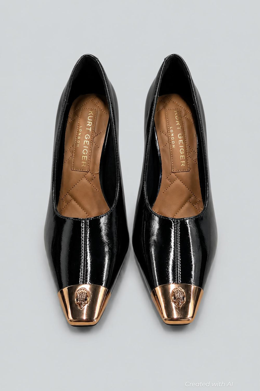 Women’s Regent Eagle Capped Snip Toe Pumps - Black - 7.5 - Heels