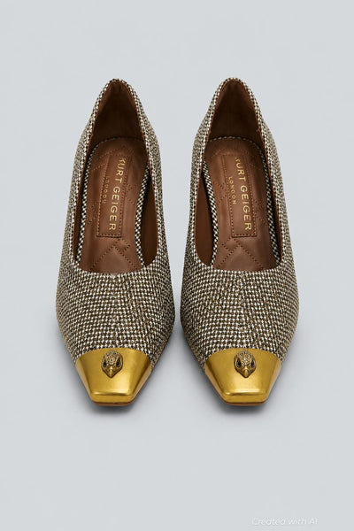 Women’s Regent Eagle Capped Snip Toe Pumps - Open Beige - Heels