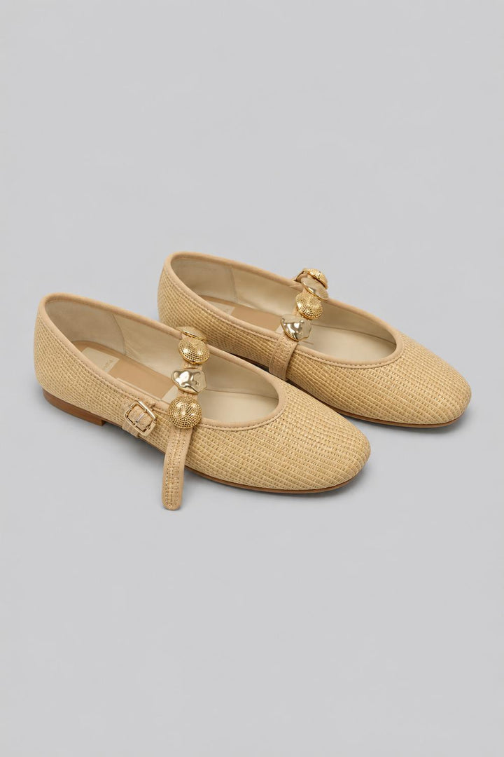 Women’s Relan Embellished Flats - Light Natural - Flats