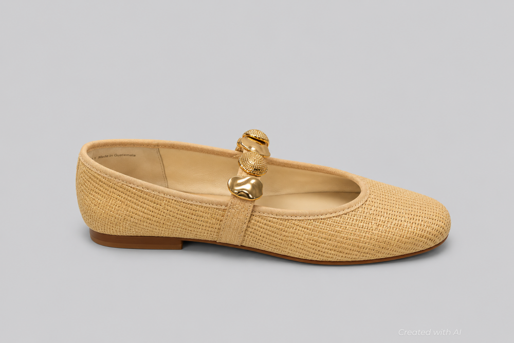 Women’s Relan Embellished Flats - Light Natural - Flats