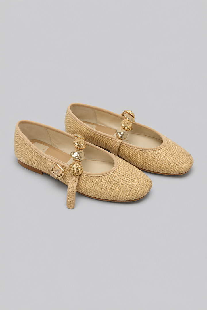 Women’s Relan Embellished Flats - Light Natural - Flats