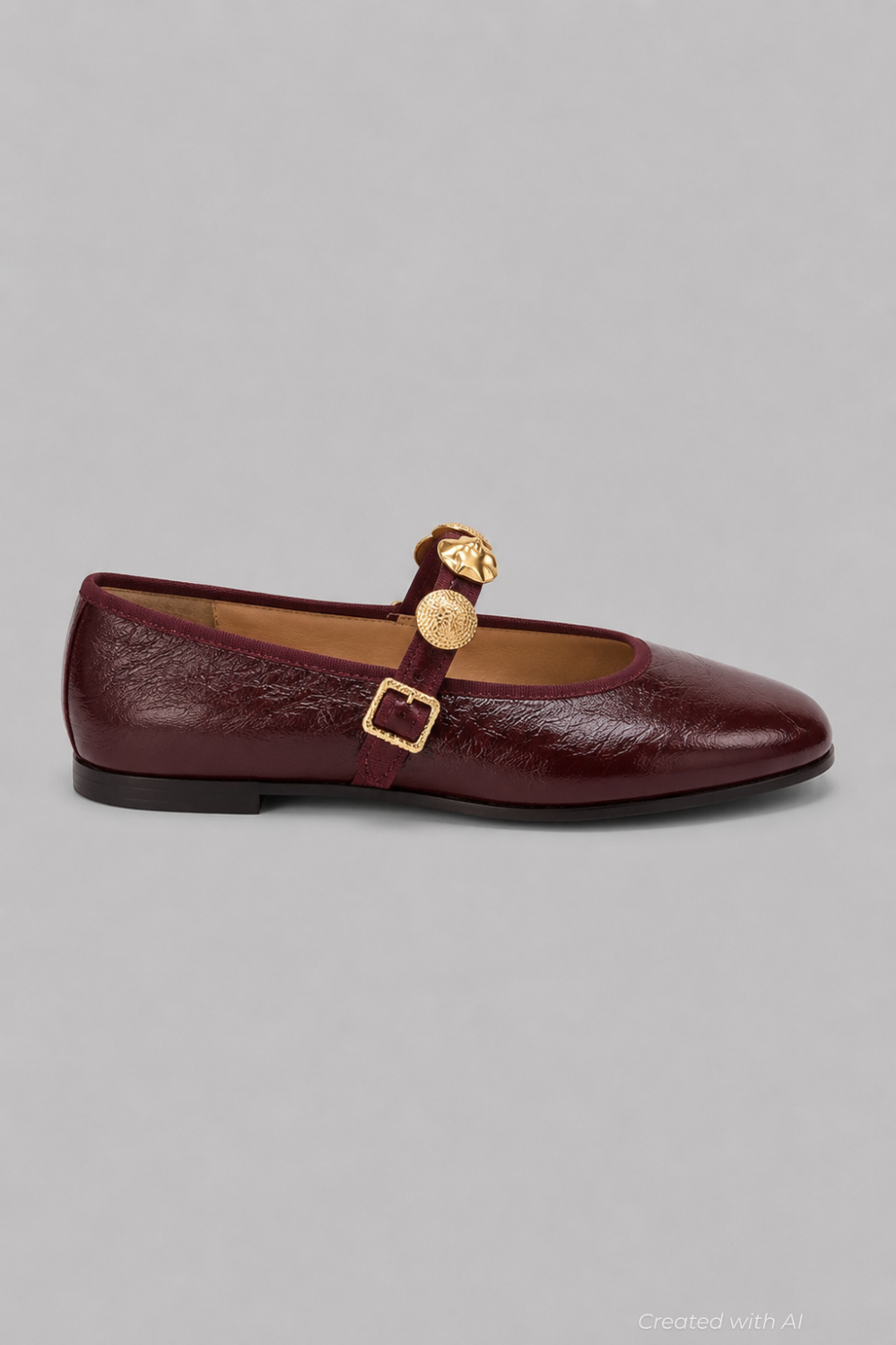 Women’s Relan Embellished Flats - Oxblood Leather - Flats