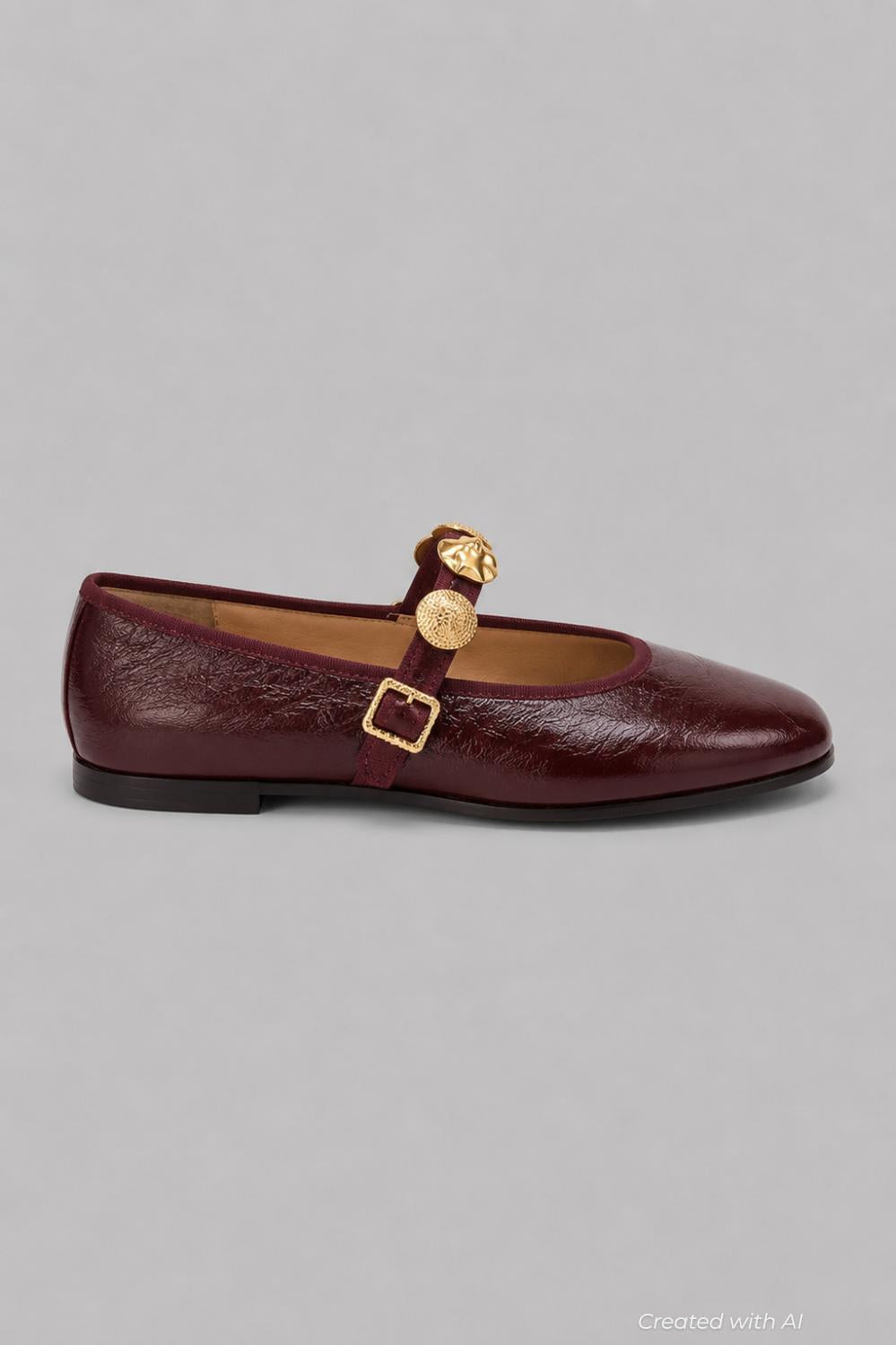 Women’s Relan Embellished Flats - Oxblood Leather - Flats