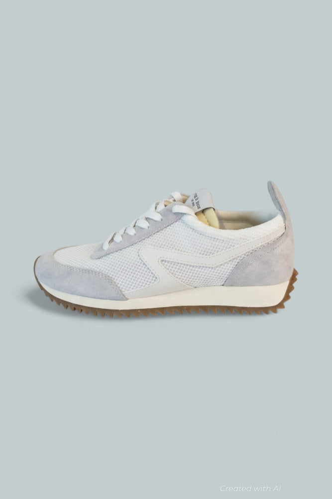 Women’s Retro Mesh Running Sneakers - Off White - Sneaker