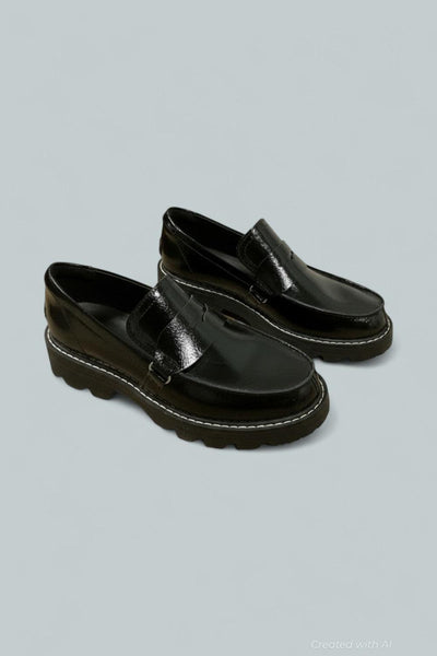 Women’s Revel Ave Loafer Flats - Black/Chalk - 10 - Loafers