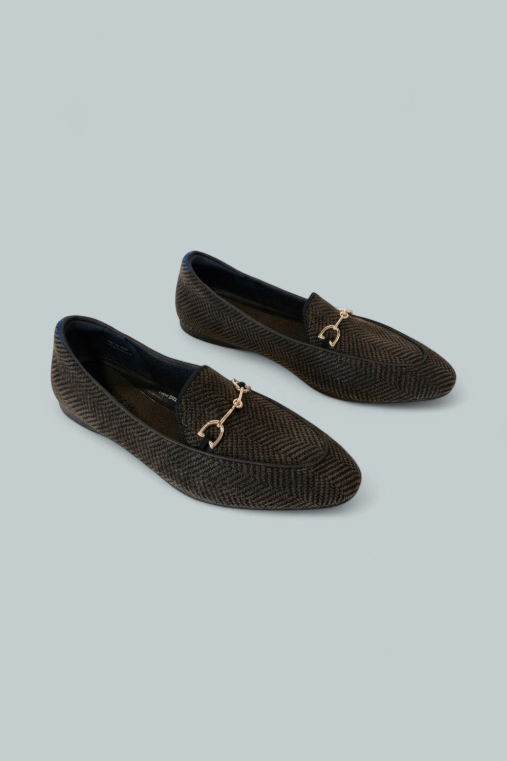 Women’s Revelvet Double Bit Loafers - Revelvet Dark Herringbone - 9 - Loafers