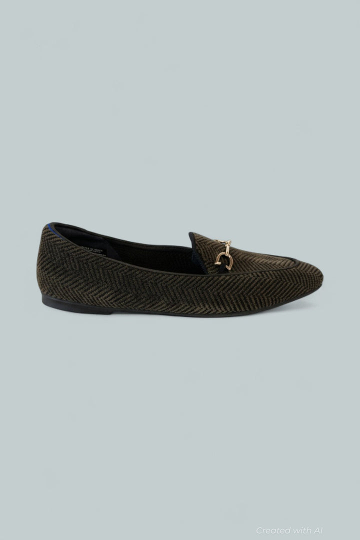 Women’s Revelvet Double Bit Loafers - Revelvet Dark Herringbone - 9 - Loafers