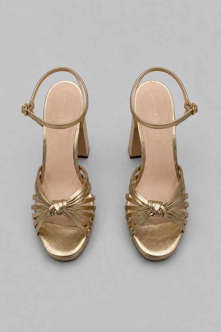 Women’s Rivka Platform High Block Heel Sandals - Champagne - 10 - Heels