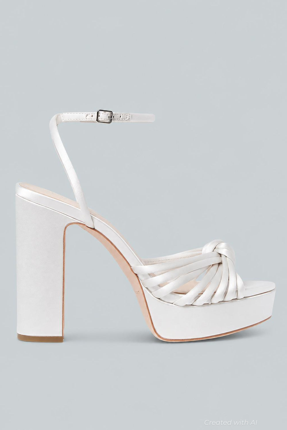Women’s Rivka Platform High Block Heel Sandals - Cream - 10 - Sandals