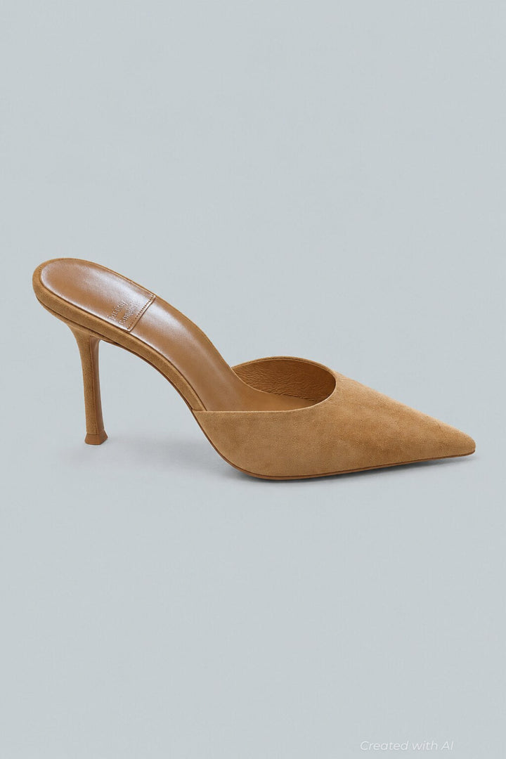 Women’s Robyn Mule Pumps - Camel Suede - 10 - Mules