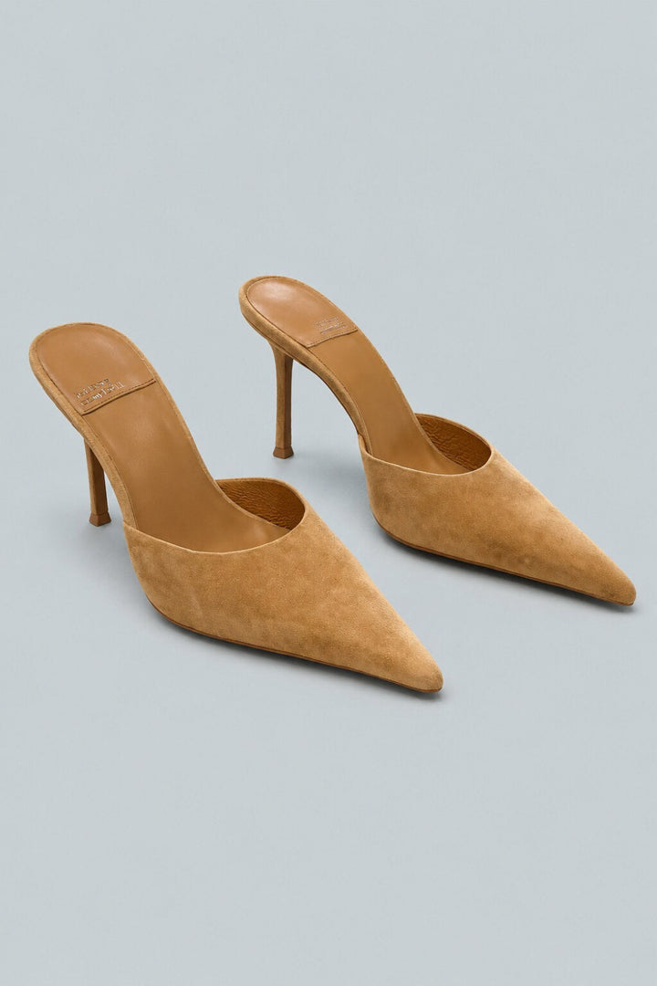 Women’s Robyn Mule Pumps - Camel Suede - 10 - Mules