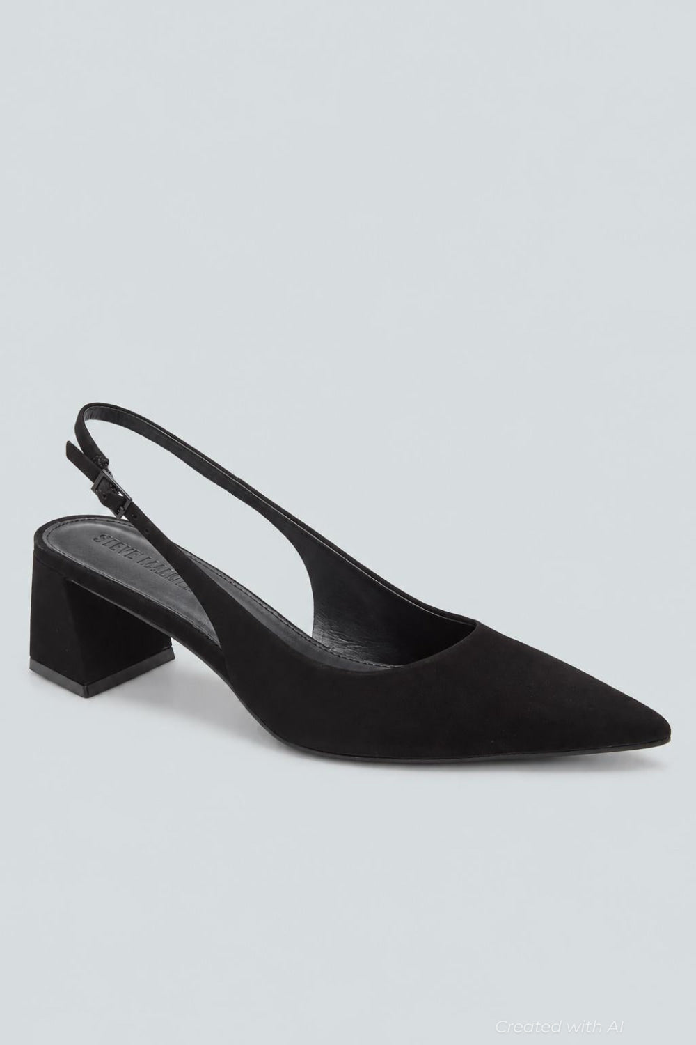 Women’s Robyn Slingback Pumps - Black Nubuck - 8 - Slingback