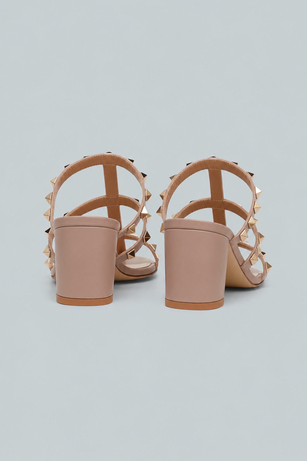 Women’s Rockstud Block Heel Sandals - Poudre - 8 US / 38 EU - Sandal