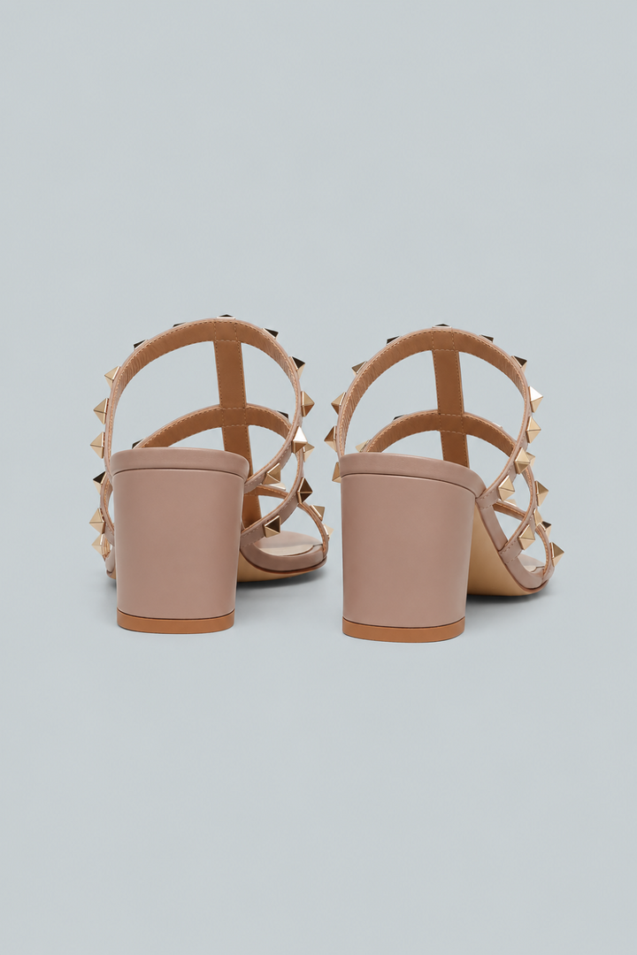 Women’s Rockstud Block Heel Sandals - Poudre - 8 US / 38 EU - Sandal