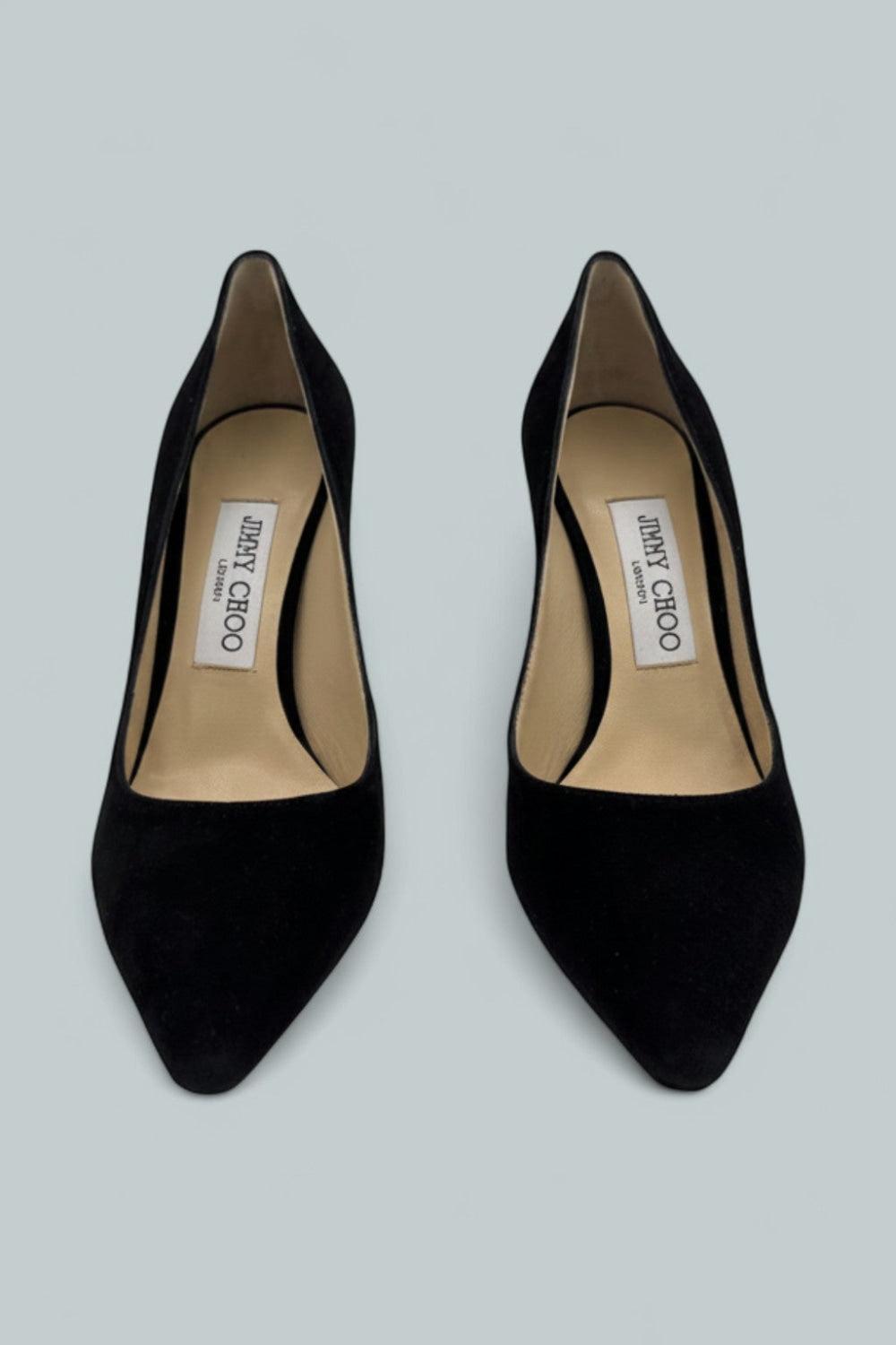 Women’s Romy 85 Suede Pointed Toe Pumps - Black - 7 - Pumps