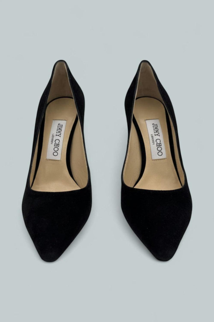 Women’s Romy 85 Suede Pointed Toe Pumps - Black - 7 - Pumps
