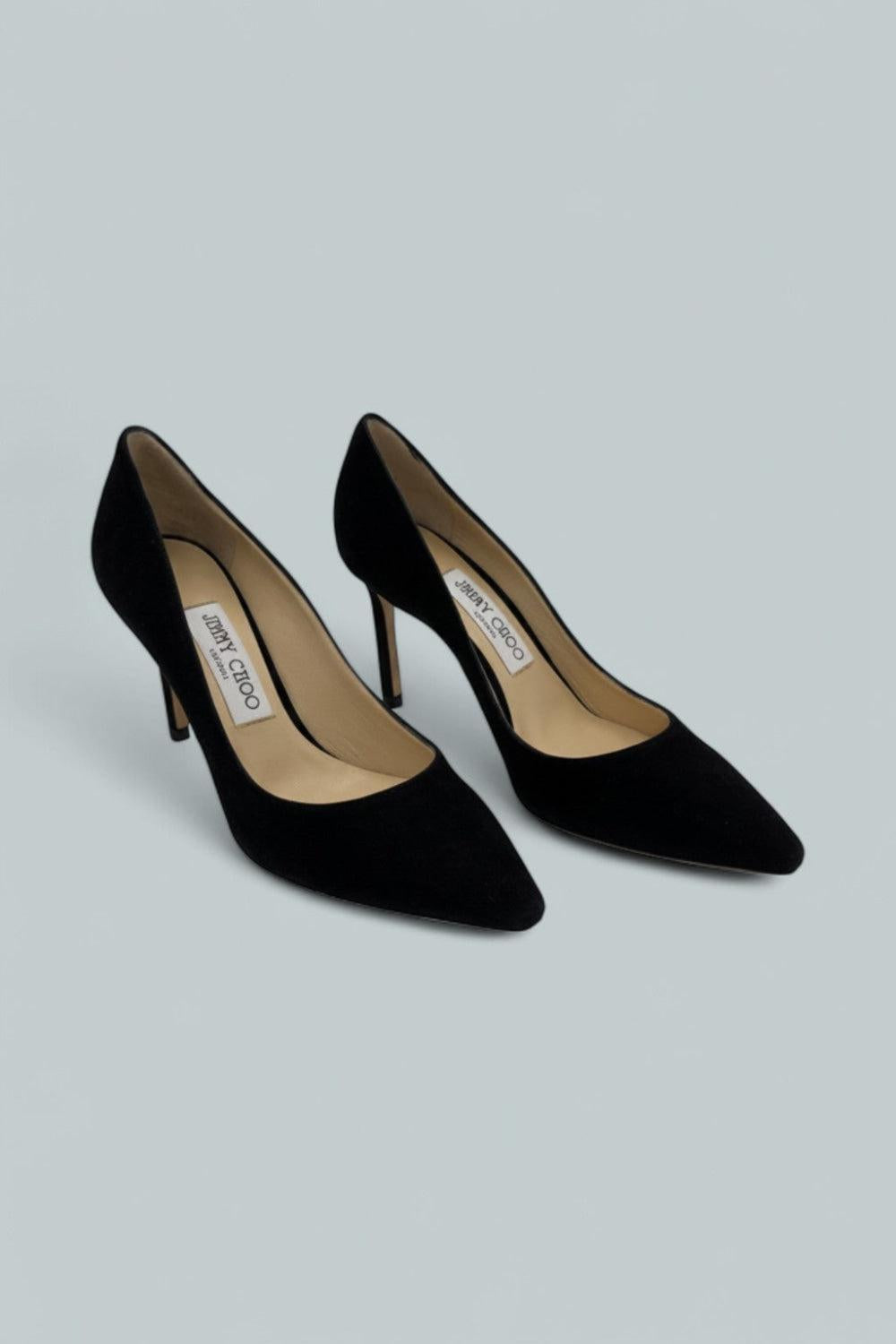 Women’s Romy 85 Suede Pointed Toe Pumps - Black - 7 - Pumps
