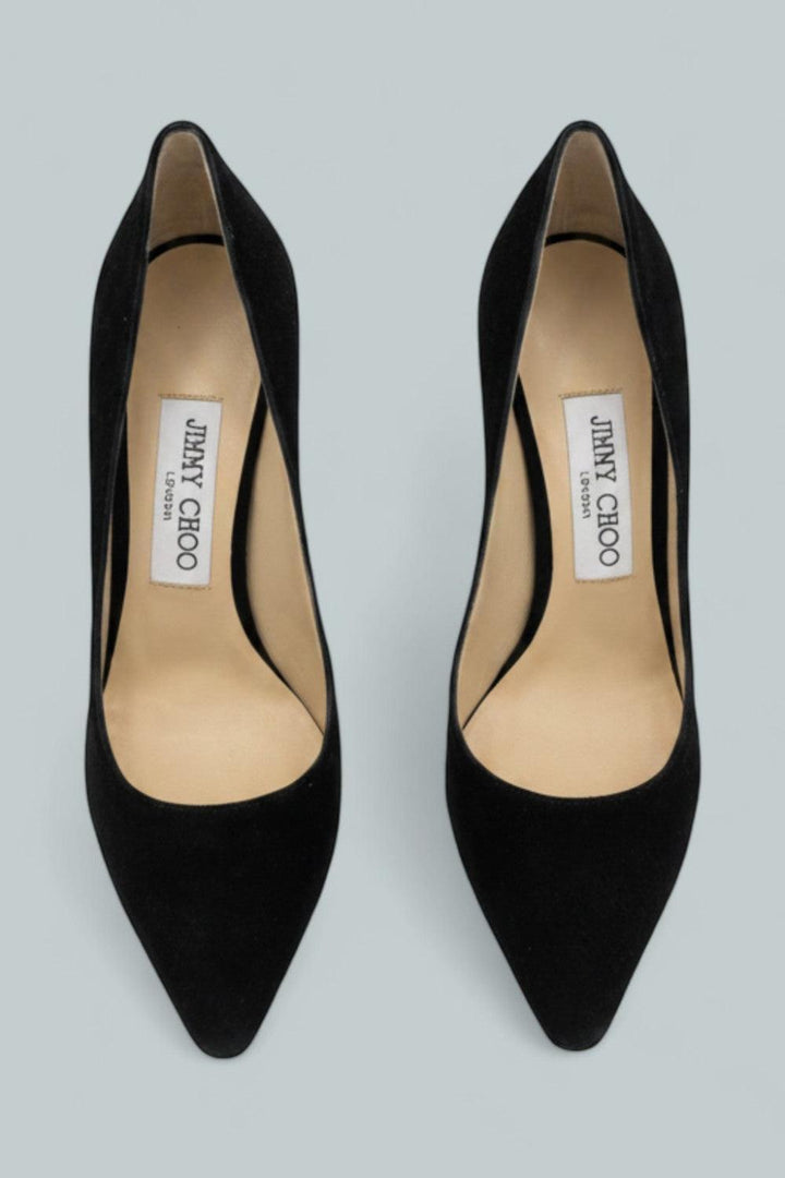 Women’s Romy 85 Suede Pointed Toe Pumps - Black - 7 - Pumps