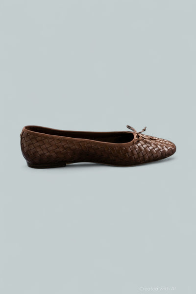Women’s Ruthie Leather Ballet Flats - Terazzo Brown - Flats