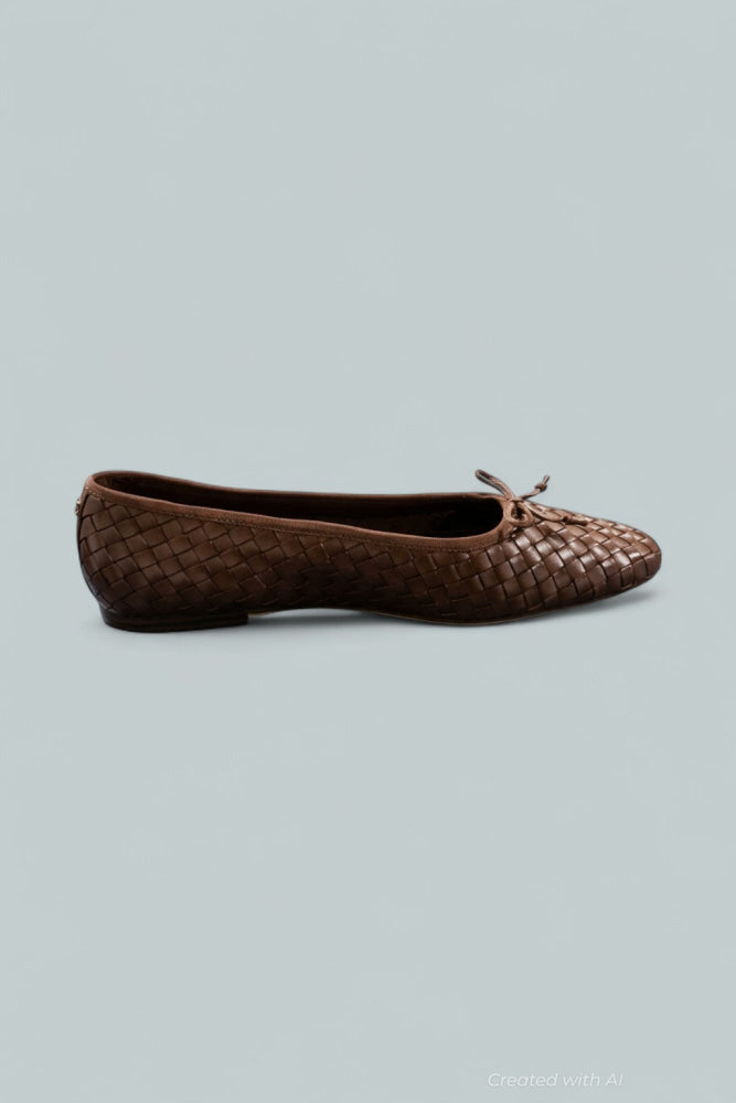 Women’s Ruthie Leather Ballet Flats - Terazzo Brown - Flats