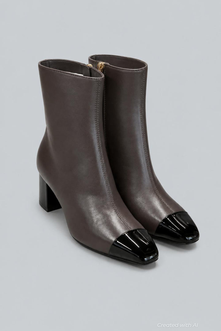 Women’s Sambi Block Heel Booties - T Moro - 5 - Bootie
