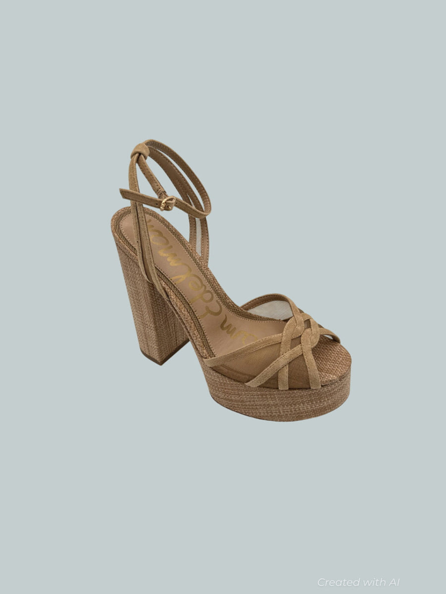 Women’s Sandy Block Heel Platform Sandals - Cyprus Tan - Sandal
