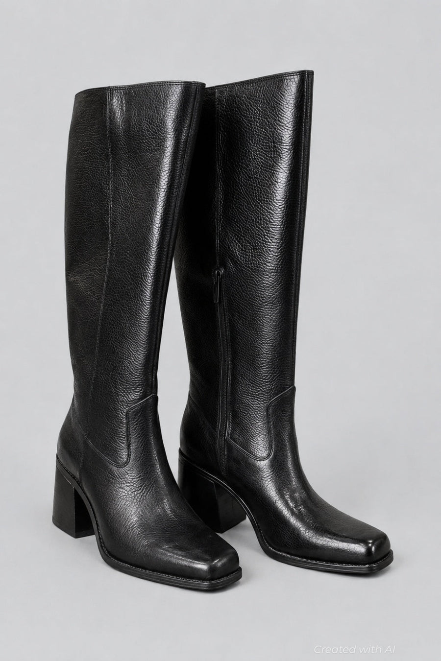Women’s Sangeti High Heel Boots - Black Pebble - 8.5 - Boots