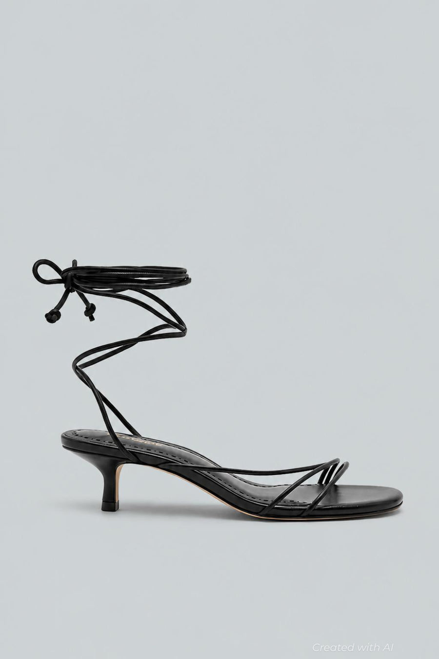 Women’s Sara Strappy Kitten Heel Sandals - Black - 8.5 - Heels