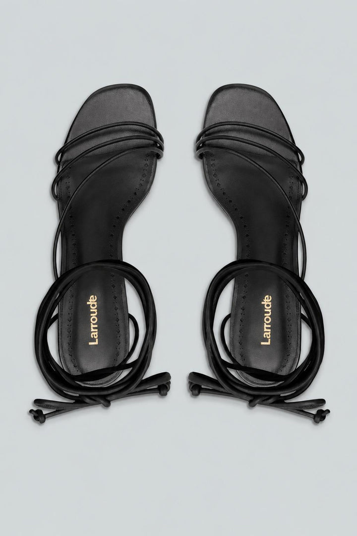 Women’s Sara Strappy Kitten Heel Sandals - Black - 8.5 - Heels