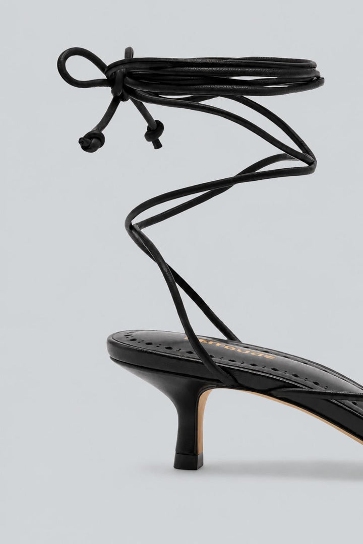 Women’s Sara Strappy Kitten Heel Sandals - Black - 8.5 - Heels