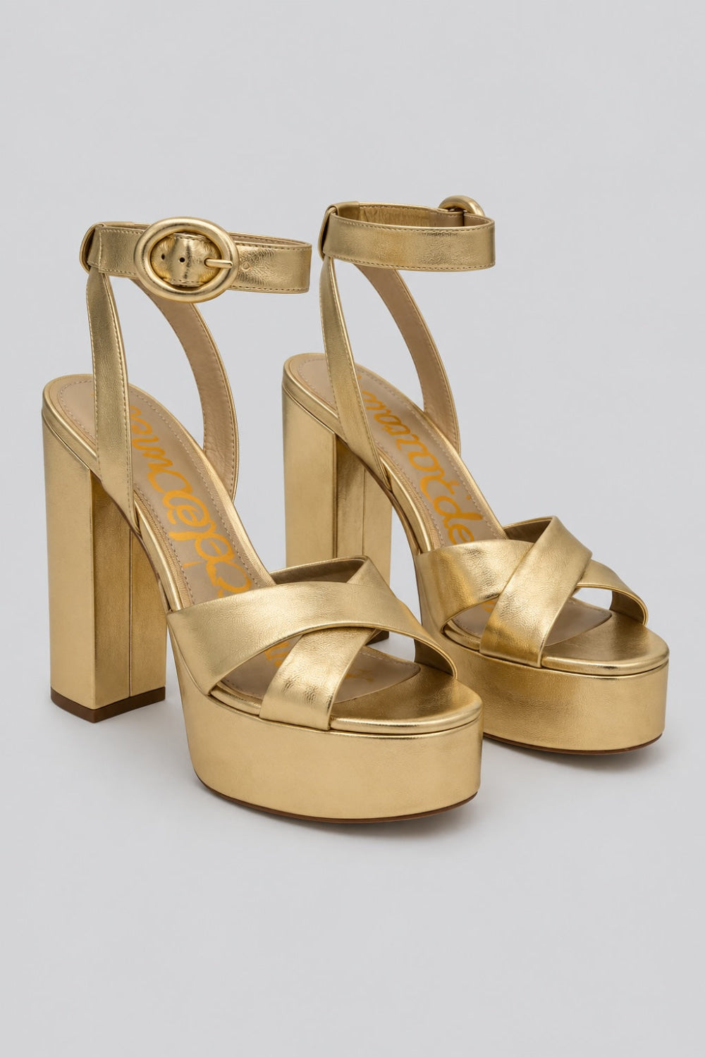 Women’s Savannah Leather Platform Sandals - Gold - Sandals