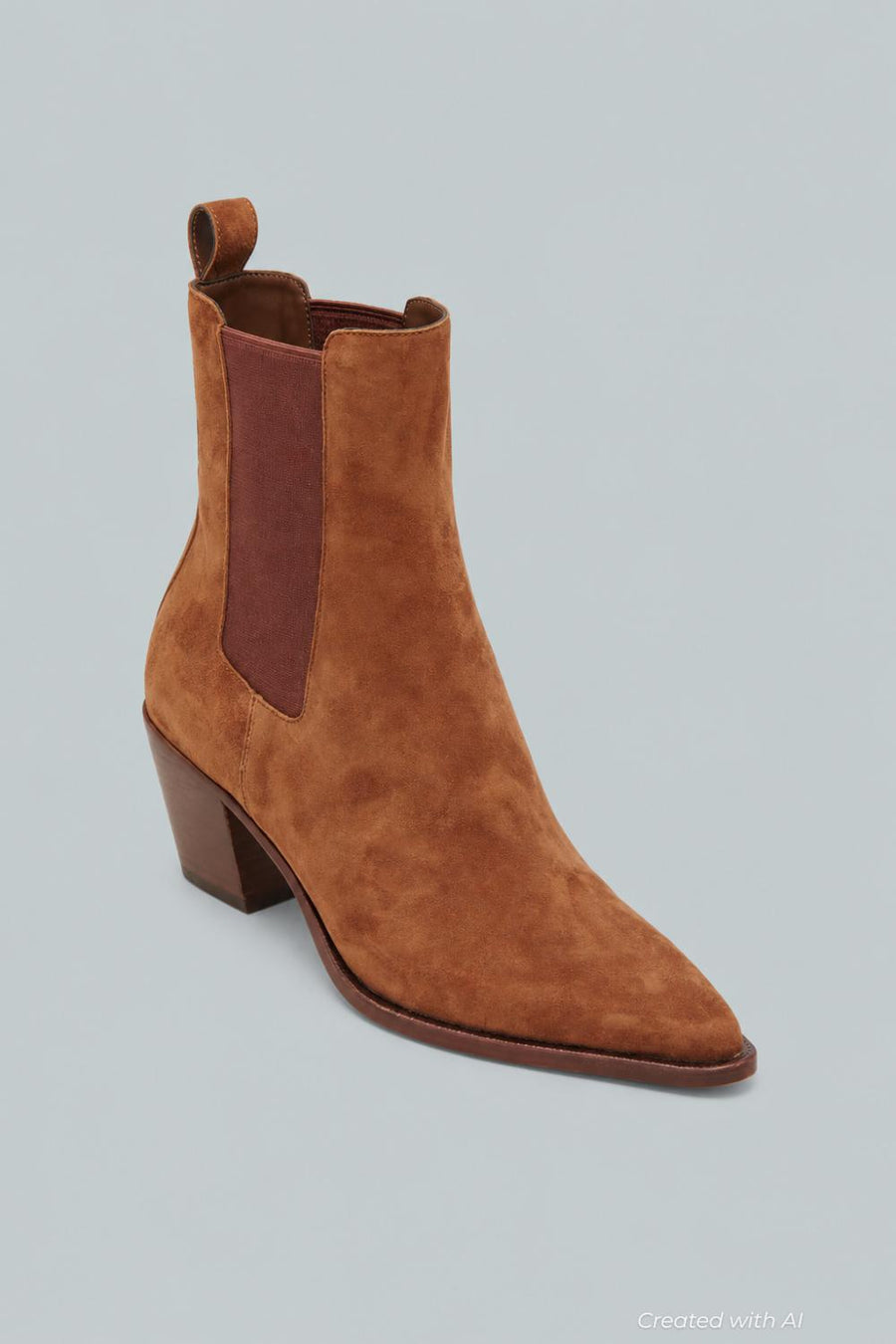 Women’s Shadie Pointed Toe Chelsea Boot - Brown Suede - 10 - Boots