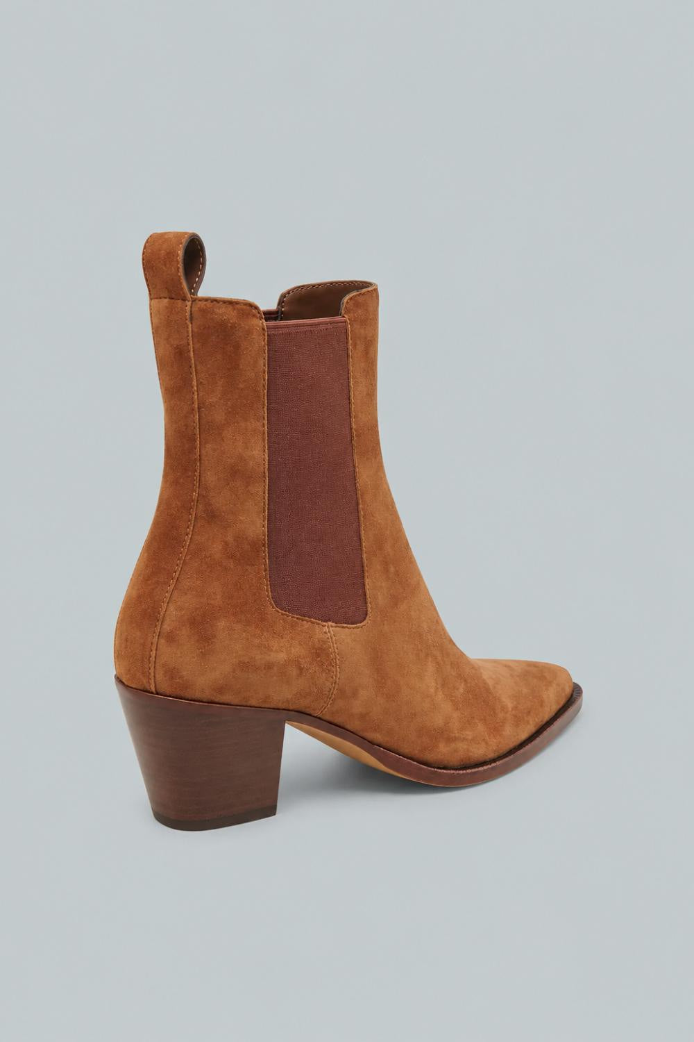 Women’s Shadie Pointed Toe Chelsea Boot - Brown Suede - 10 - Boots