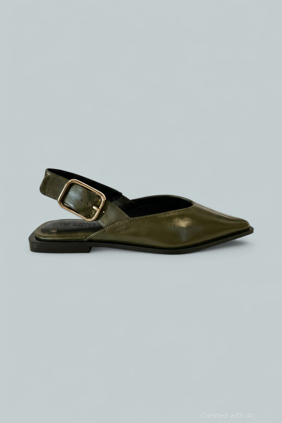 Women’s Shay Pointed Flats - Olive Leather - 10 - Flats