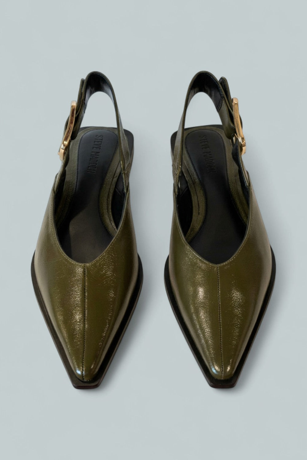 Women’s Shay Pointed Flats - Olive Leather - 10 - Flats