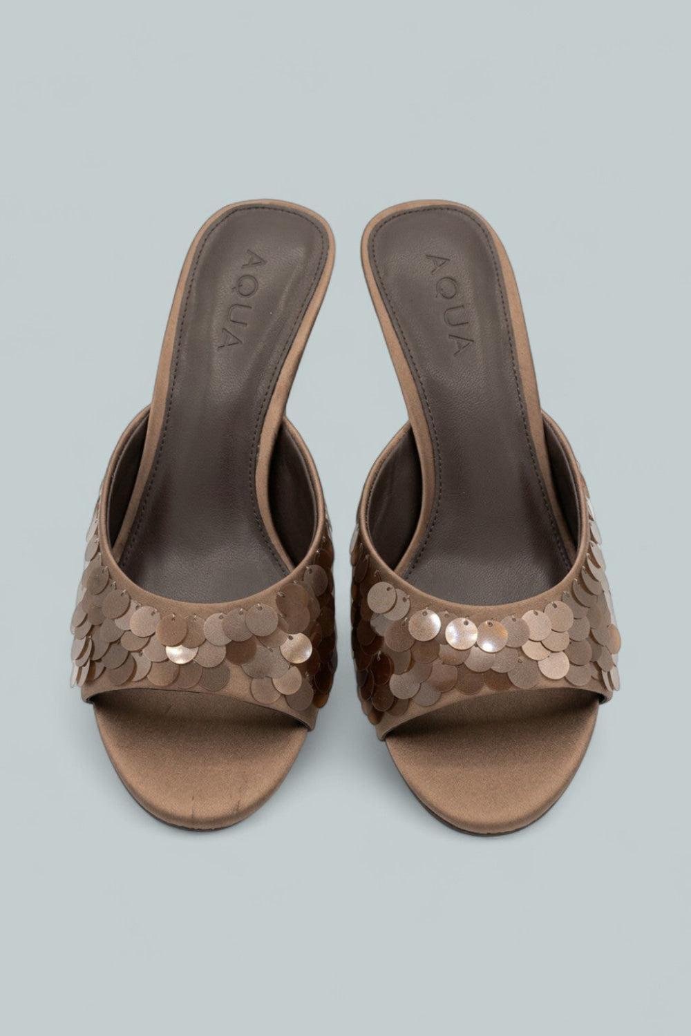 Women’s Shely Sequin Mules - Chocolate - 6 - Mules