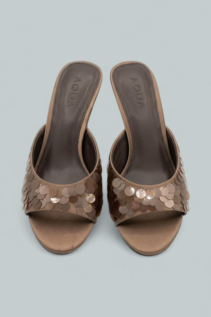 Women’s Shely Sequin Mules - Chocolate - 6 - Mules