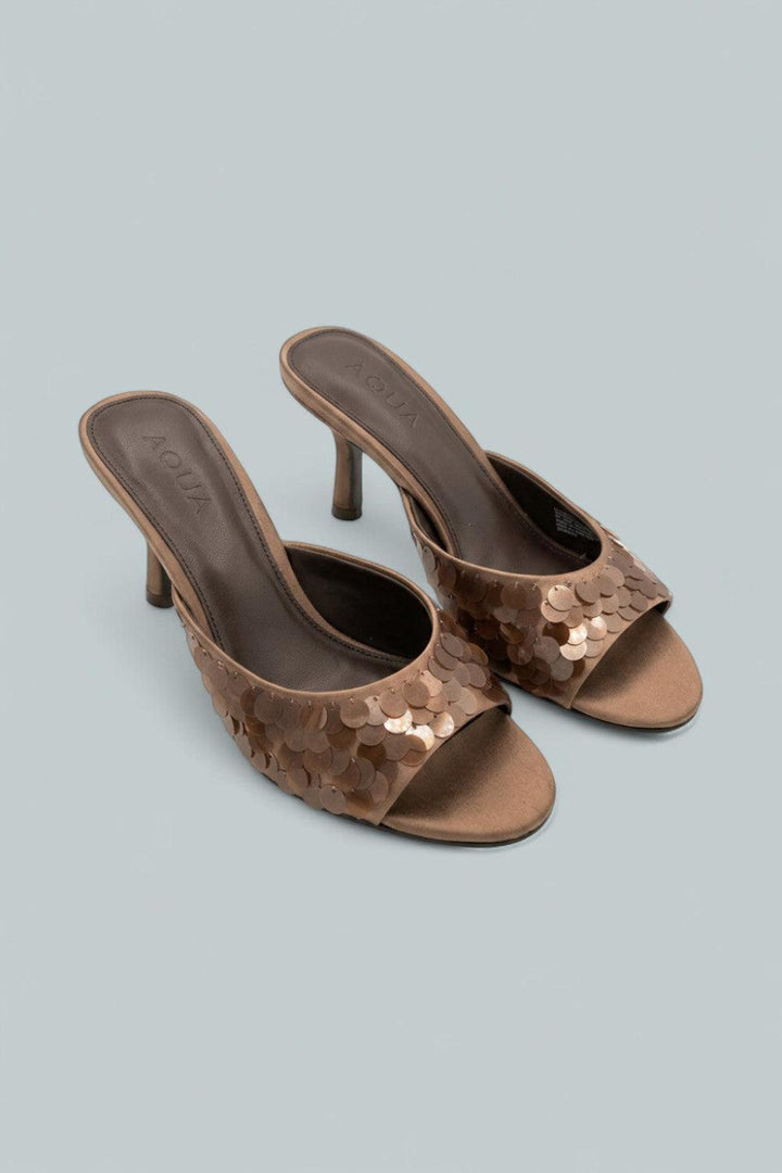 Women’s Shely Sequin Mules - Chocolate - 6 - Mules