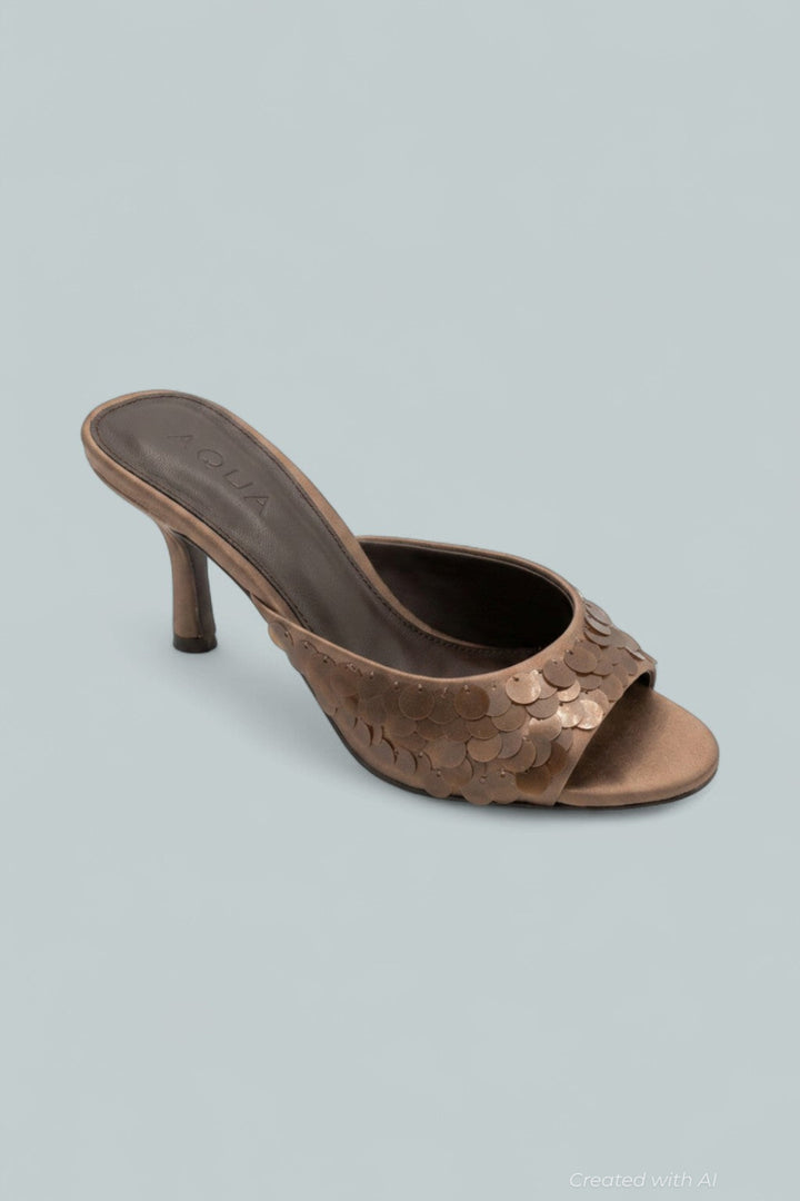 Women’s Shely Sequin Mules - Chocolate - 6 - Mules