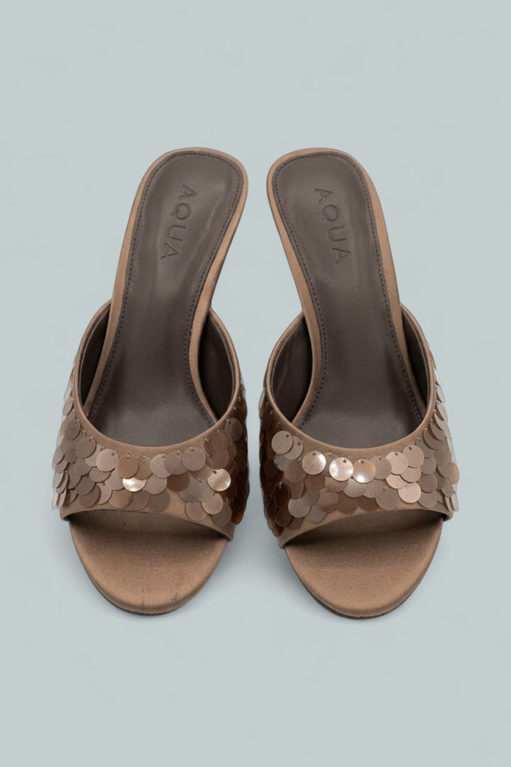 Women’s Shely Sequin Mules - Chocolate - 6 - Mules