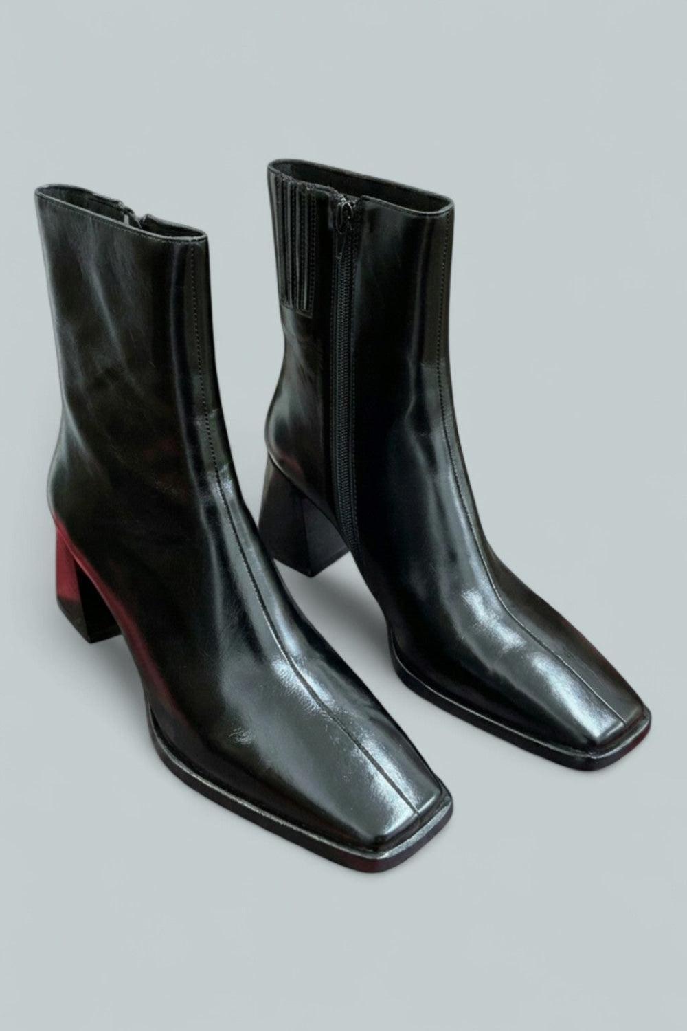 Women’s Sherpal Block Heel Booties - Black - 8.5 - Bootie